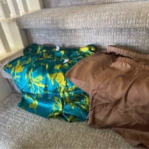 Stars Above - set of 4 satin pajama shorts (2 pairs of each color) - size XL